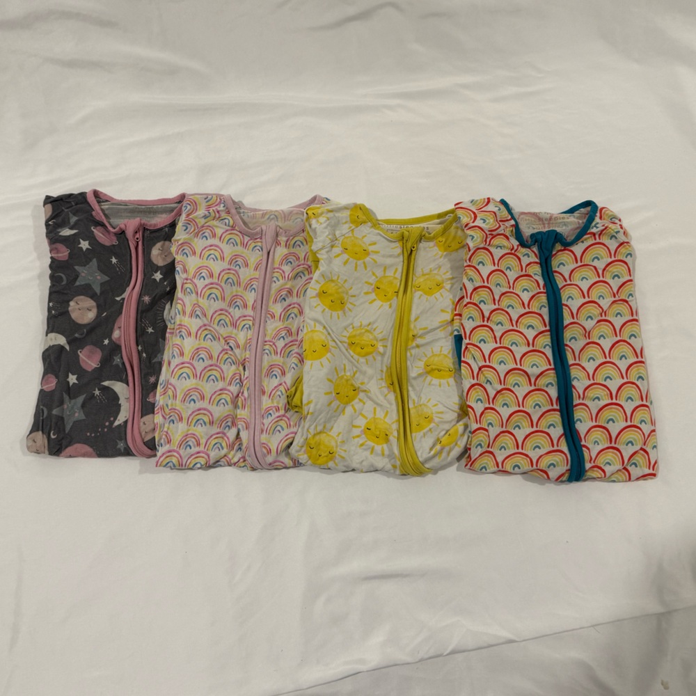 Bundle of 4 Little Sleepies Footed Pajamas
